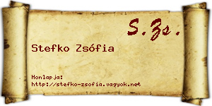 Stefko Zsófia névjegykártya