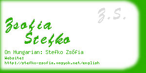 zsofia stefko business card